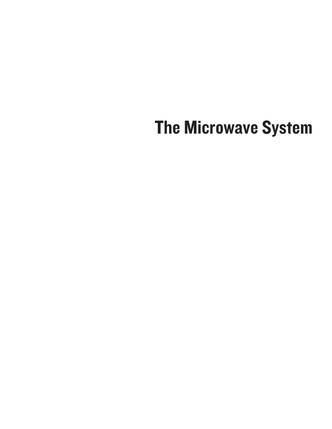 Turbo Chef Technologies NGC-1007 service manual Microwave System 