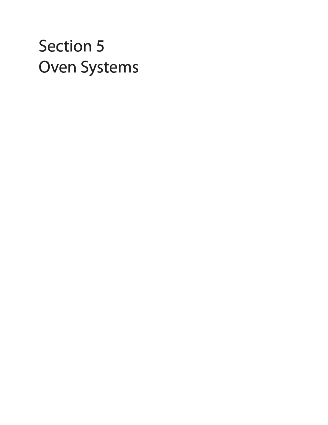 Turbo Chef Technologies Residential Single and Double Wall Oven service manual Oven Systems 
