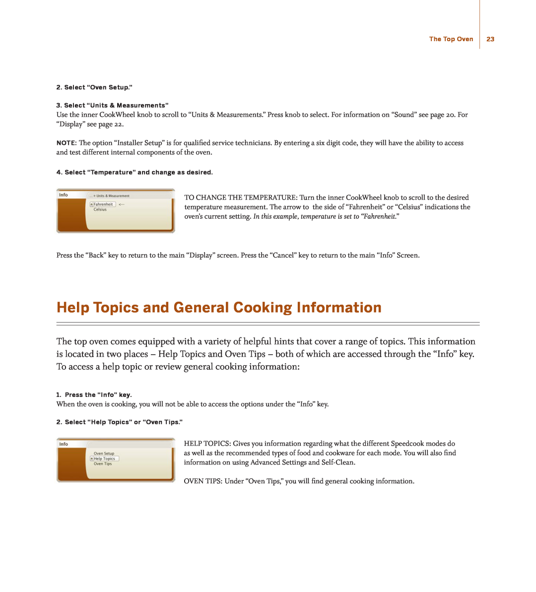 Turbo Chef Technologies TD030*240, TD030*208 manual Help Topics and General Cooking Information 