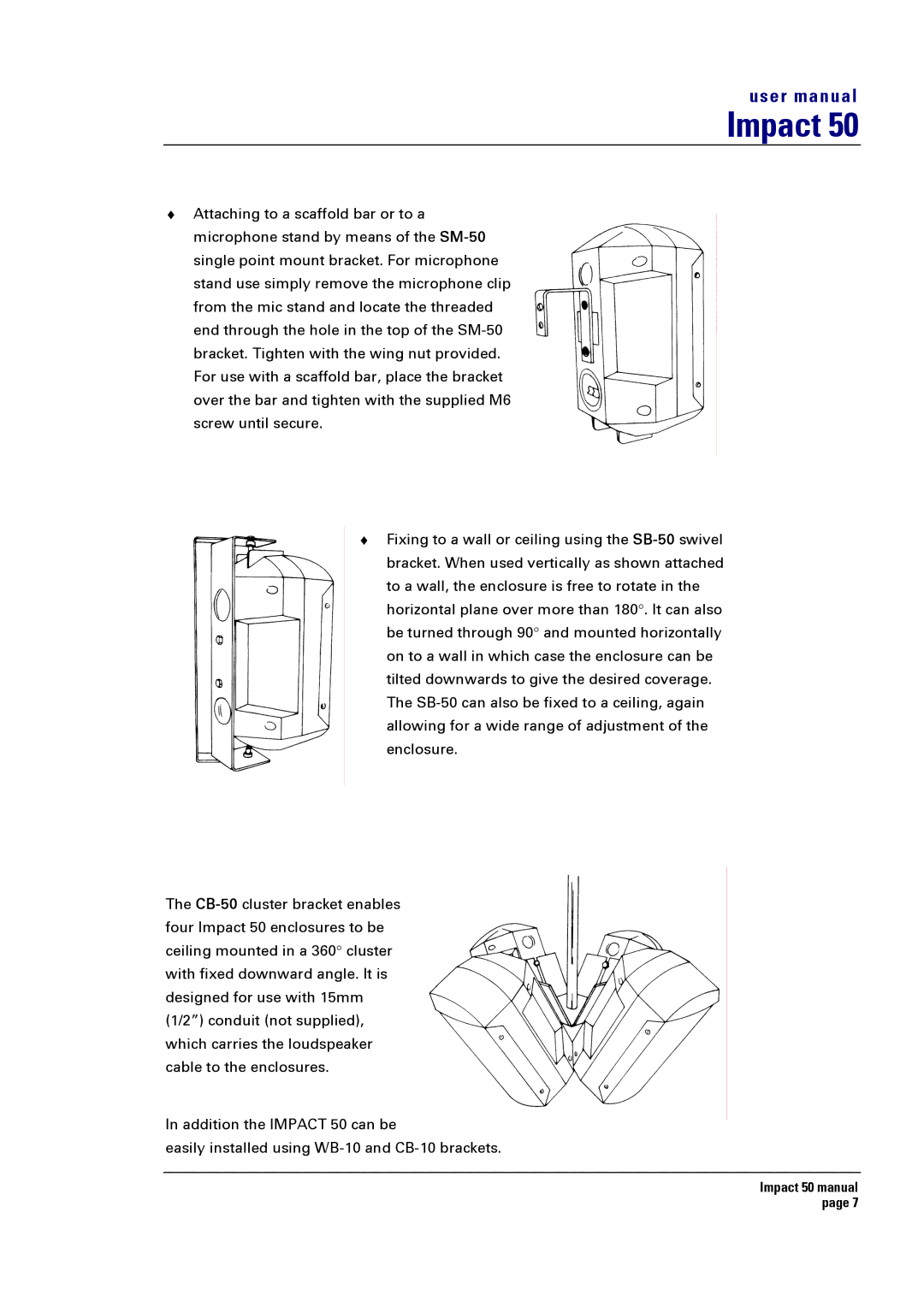 Turbosound 50T user manual Impact 