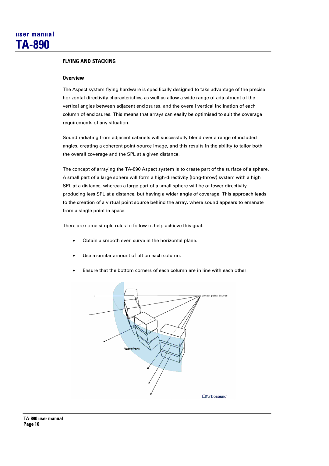 Turbosound LMS-D24, LMS-D6, LMS-D26 user manual Flying and Stacking, Overview 