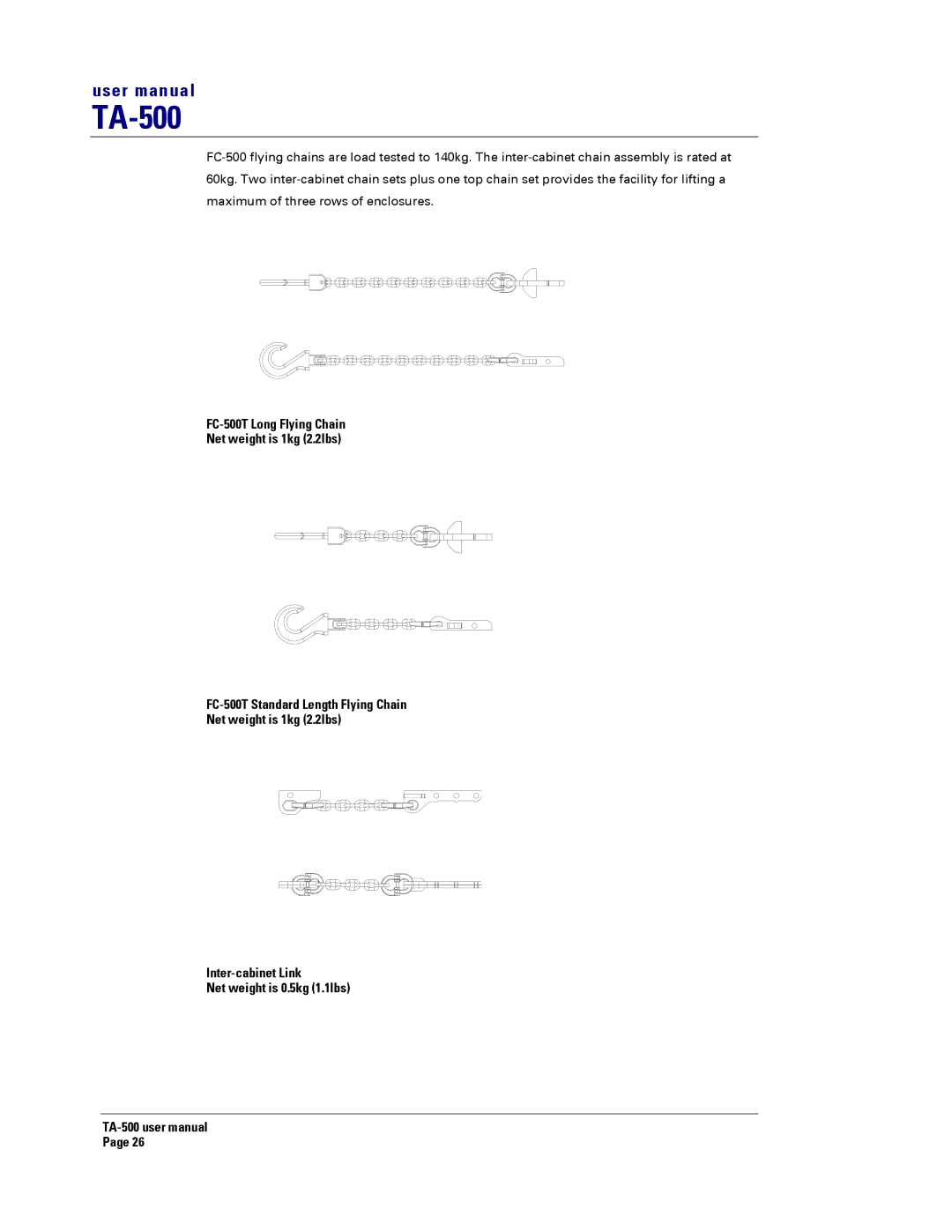 Turbosound TA-500DP, TA-500TDP, TA-500HDP, TA-500HM user manual 