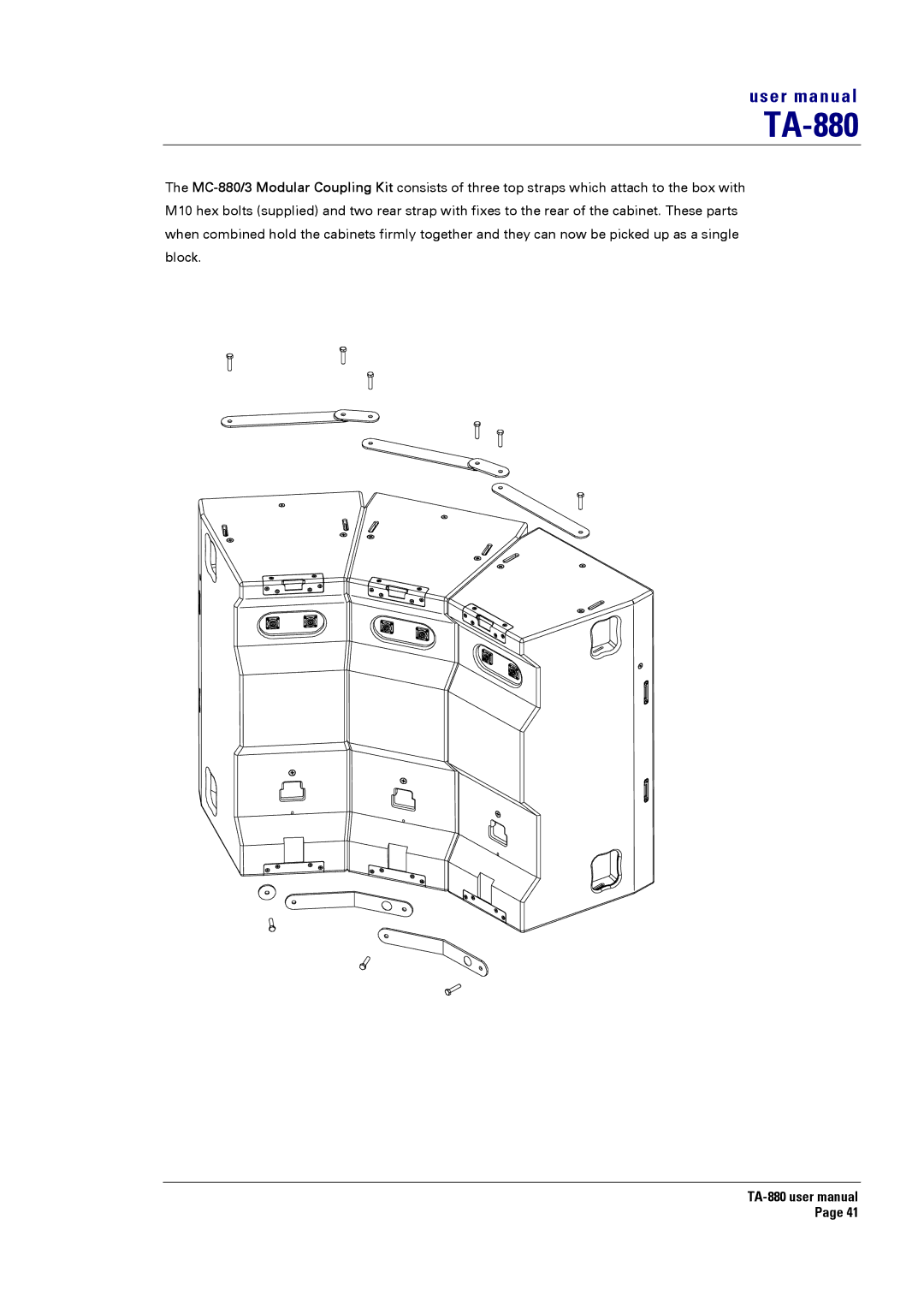 Turbosound TA-880 user manual 