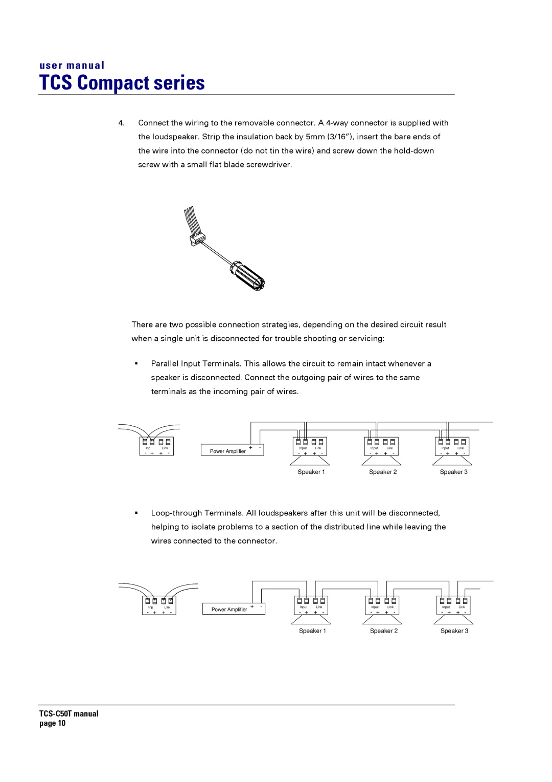 Turbosound TCS-C50T user manual + + 