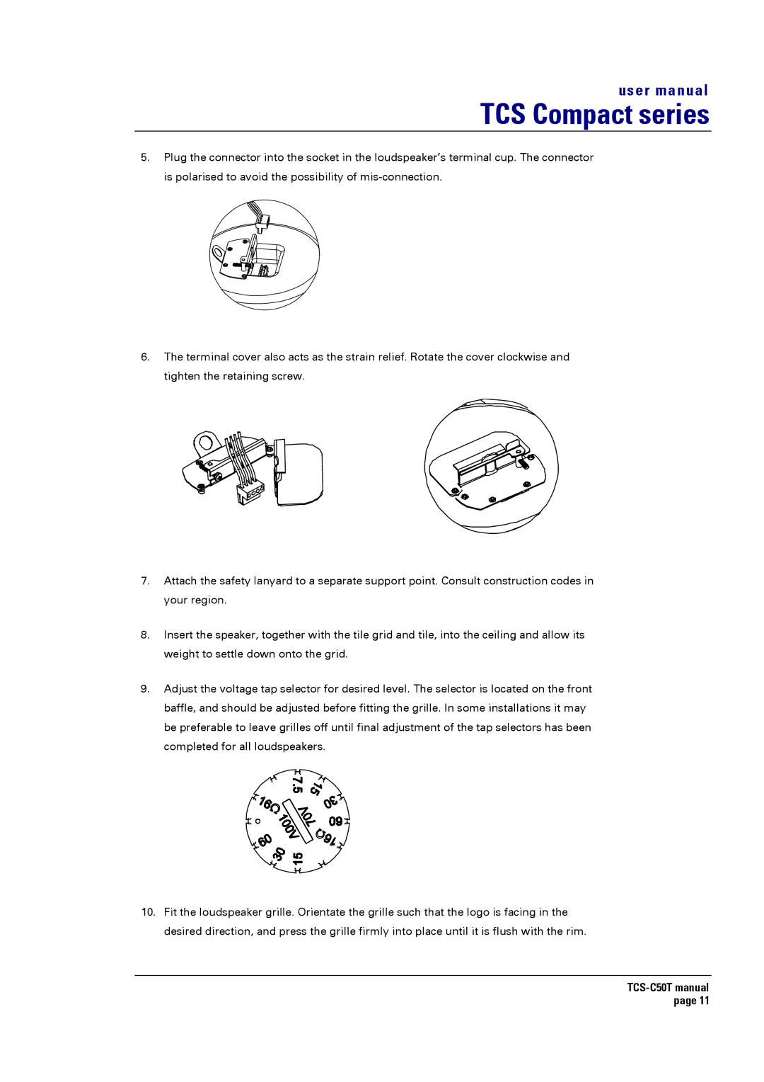 Turbosound TCS-C50T user manual TCS Compact series 