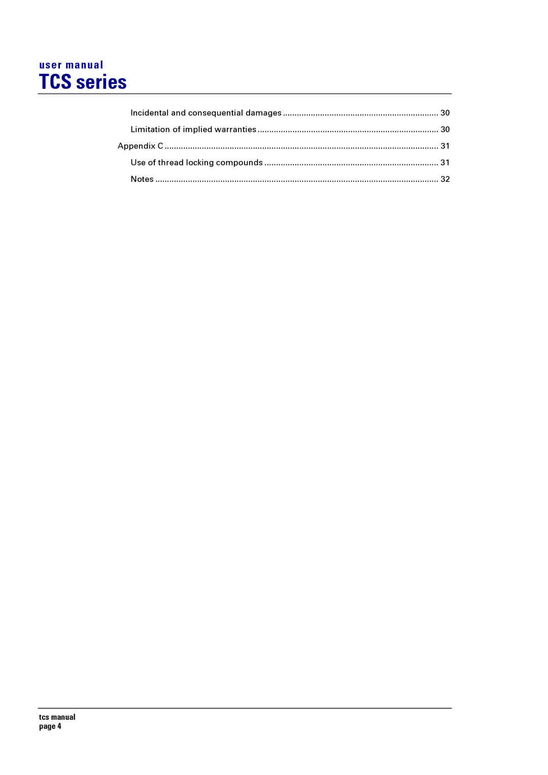 Turbosound TCS SERIES USER user manual TCS series 