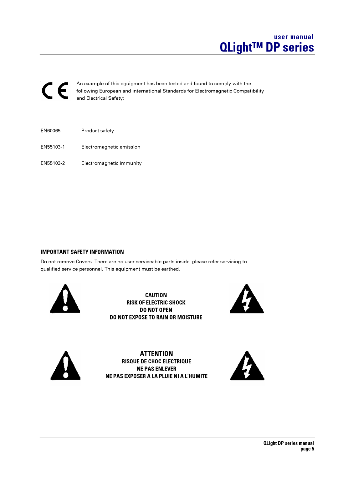 Turbosound TQ-308DP, TQ-115DP, TQ-310DP, TQ-425DP, TQ-445DP, TQ-315DP user manual Important Safety Information 