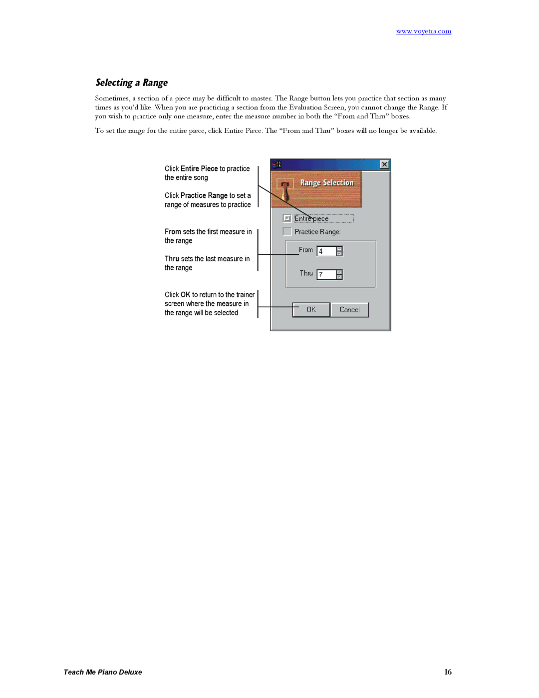 Turtle Beach Deluxe manual Selecting a Range 