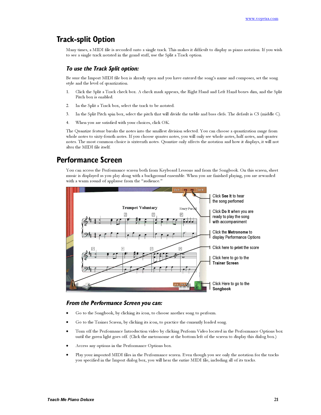 Turtle Beach Deluxe manual Track-split Option, To use the Track Split option, From the Performance Screen you can 