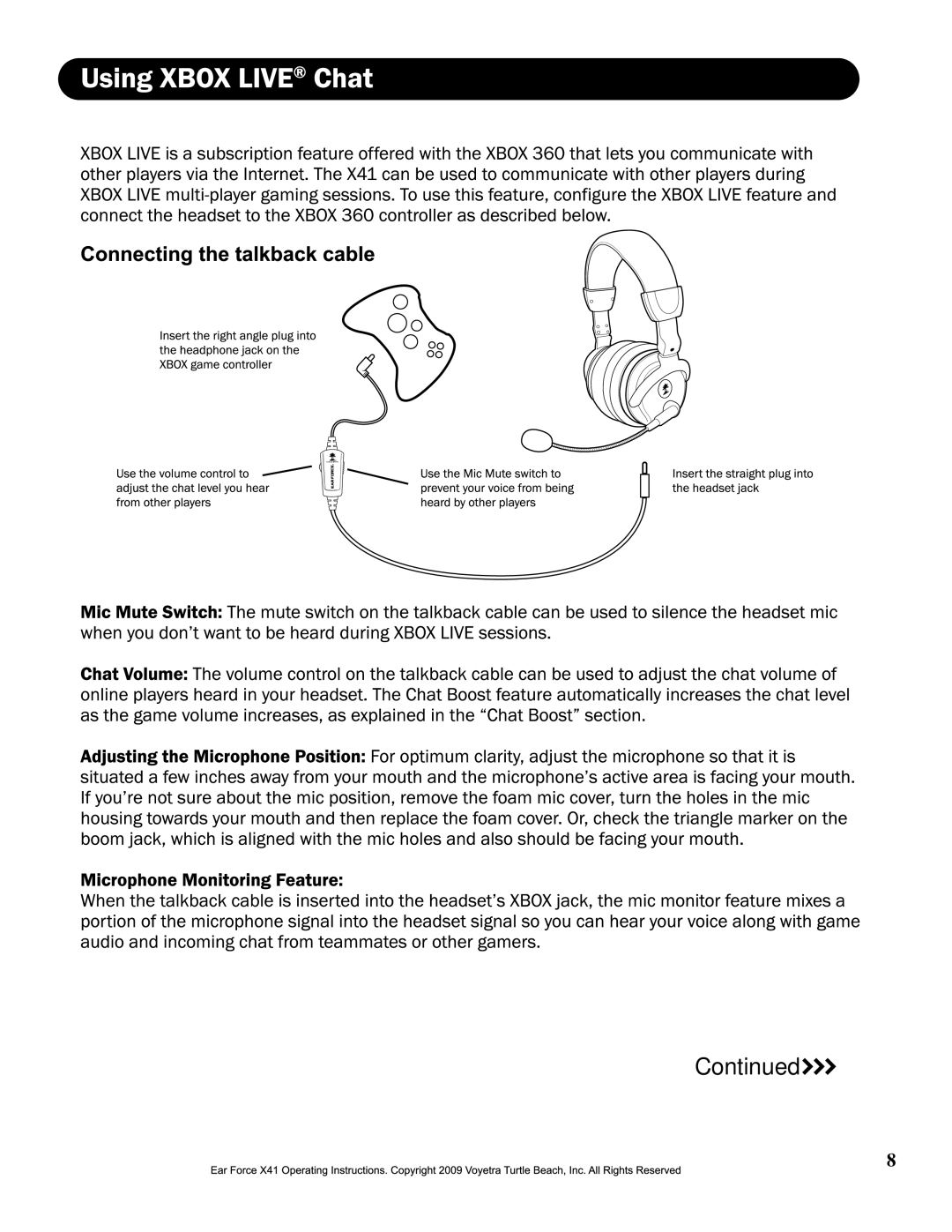 Turtle Beach Ear Force X41 manual 