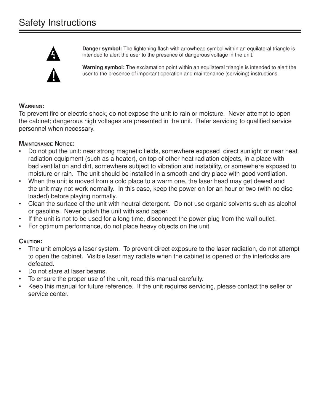 TVGuardian DRM-2001G manual Safety Instructions 