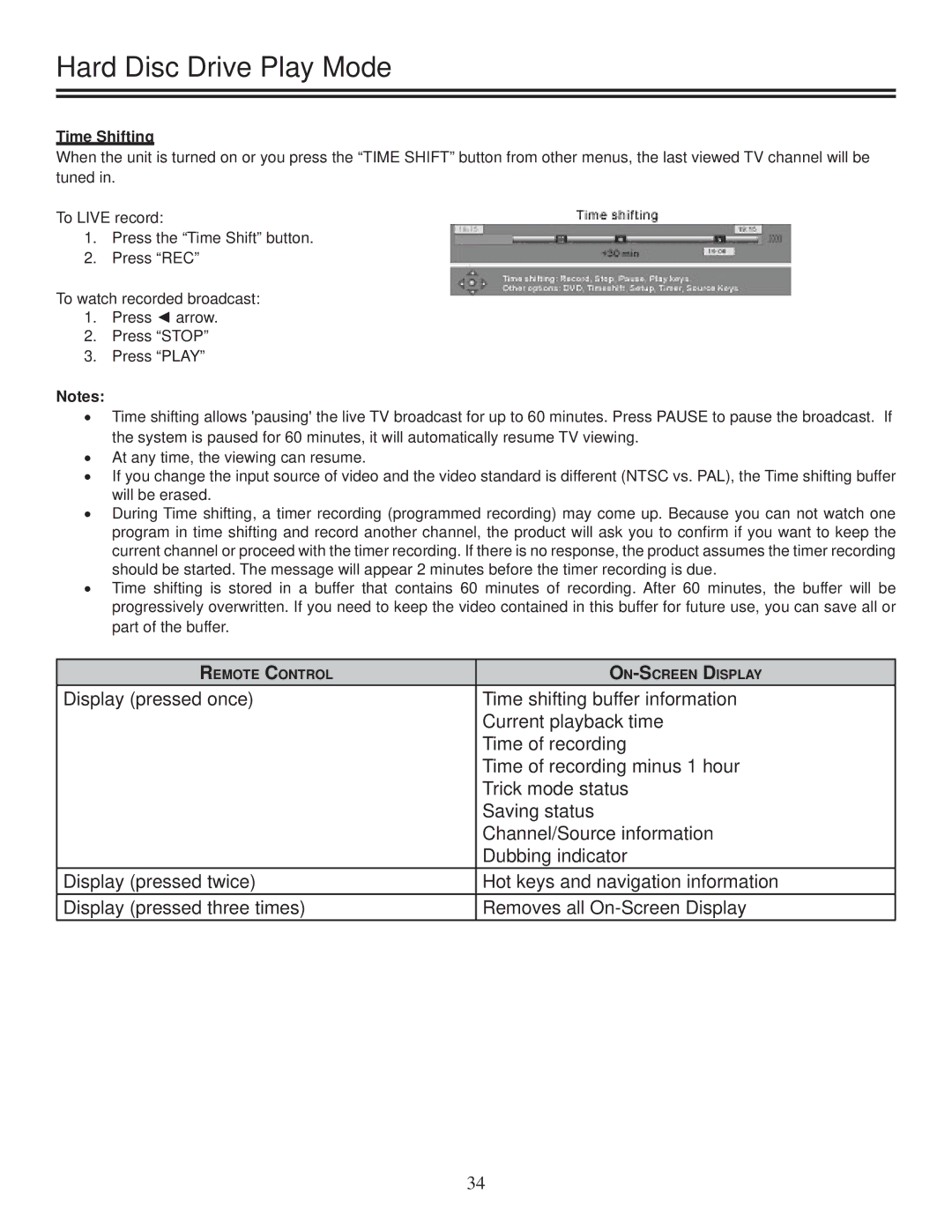 TVGuardian DRM-2001G manual Time Shifting 