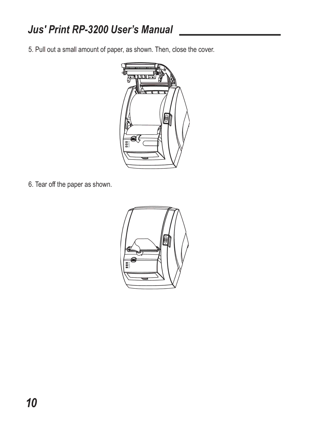 TVS electronic specifications Jus Print RP-3200 User’s Manual 