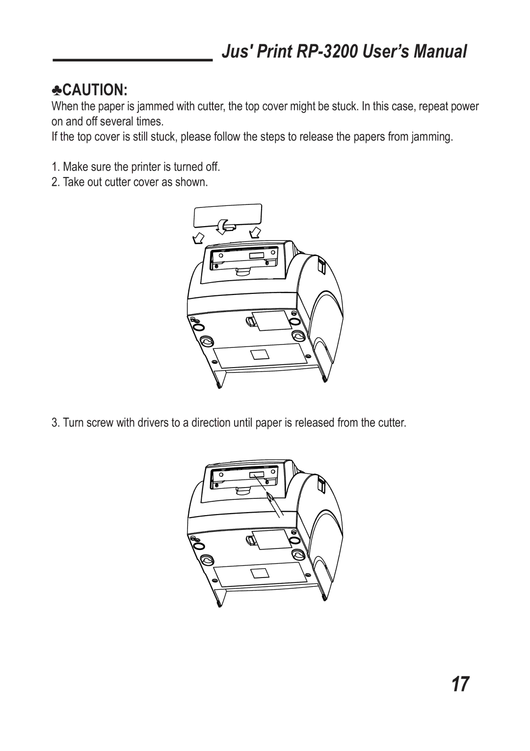 TVS electronic specifications Jus Print RP-3200 User’s Manual 