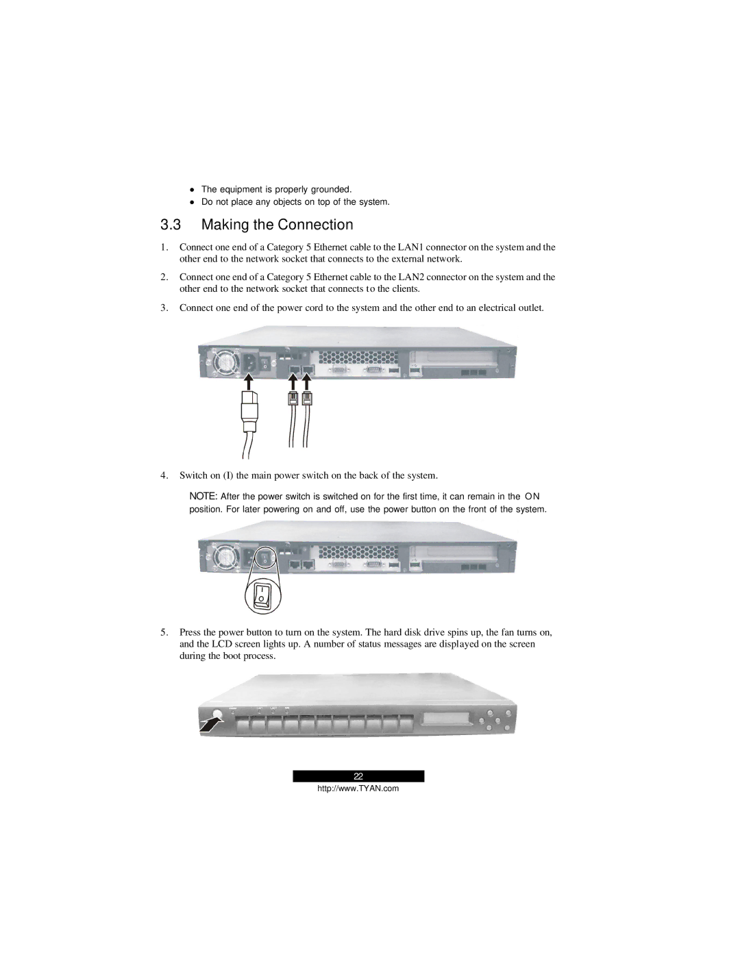 Tyan Computer B2094T15 warranty Making the Connection 