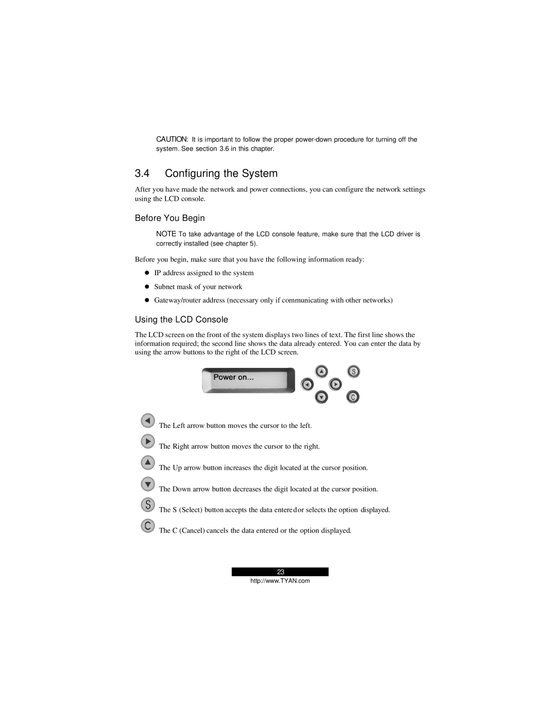 Tyan Computer B2094T15 warranty Configuring the System, Before You Begin, Using the LCD Console 