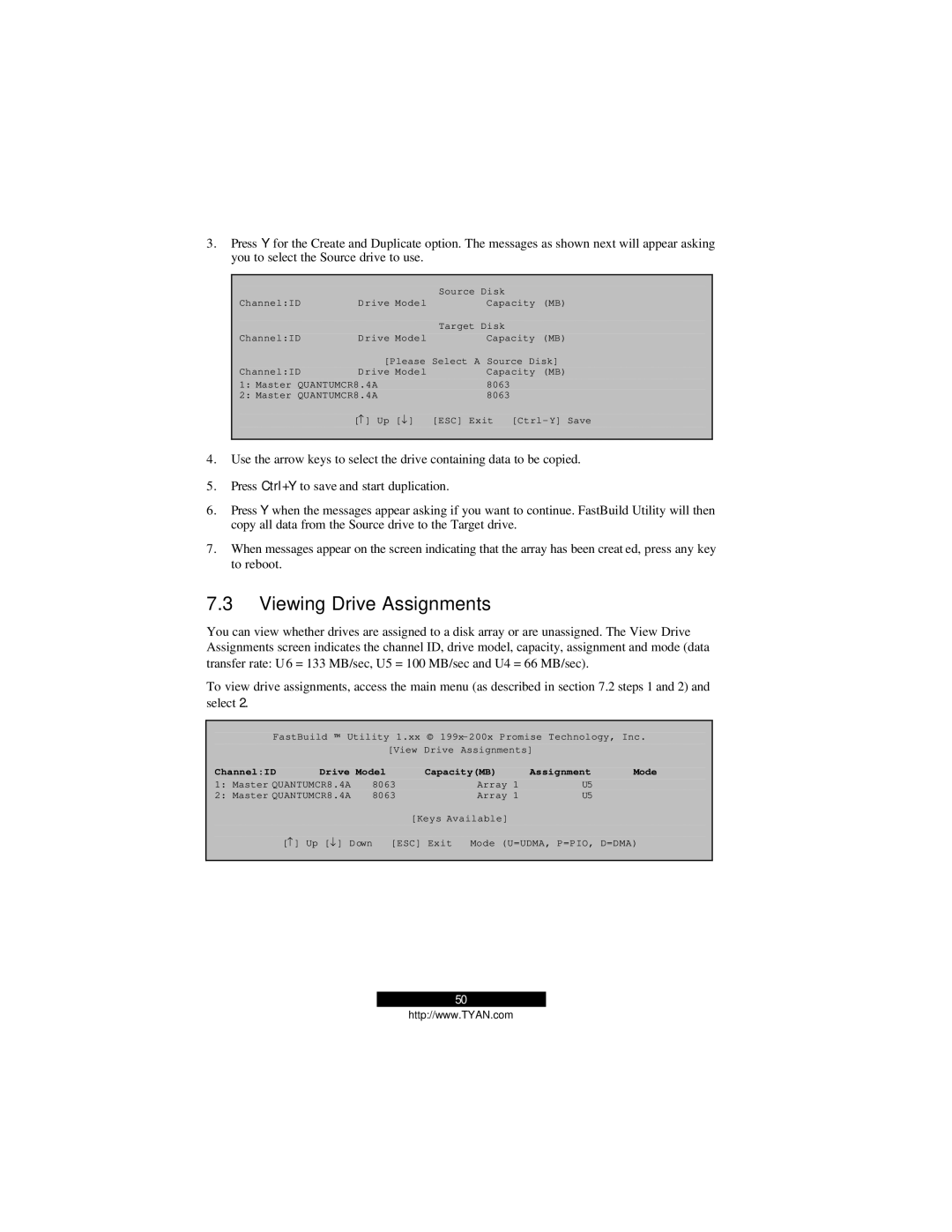 Tyan Computer B2094T15 warranty Viewing Drive Assignments, ChannelID Drive Model CapacityMB Assignment 