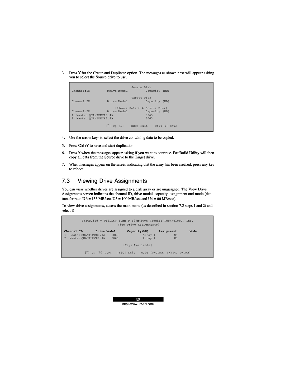 Tyan Computer B2094T15 warranty Viewing Drive Assignments 