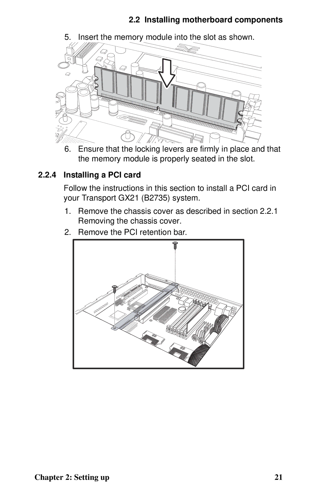 Tyan Computer B2735 user manual Installing a PCI card 