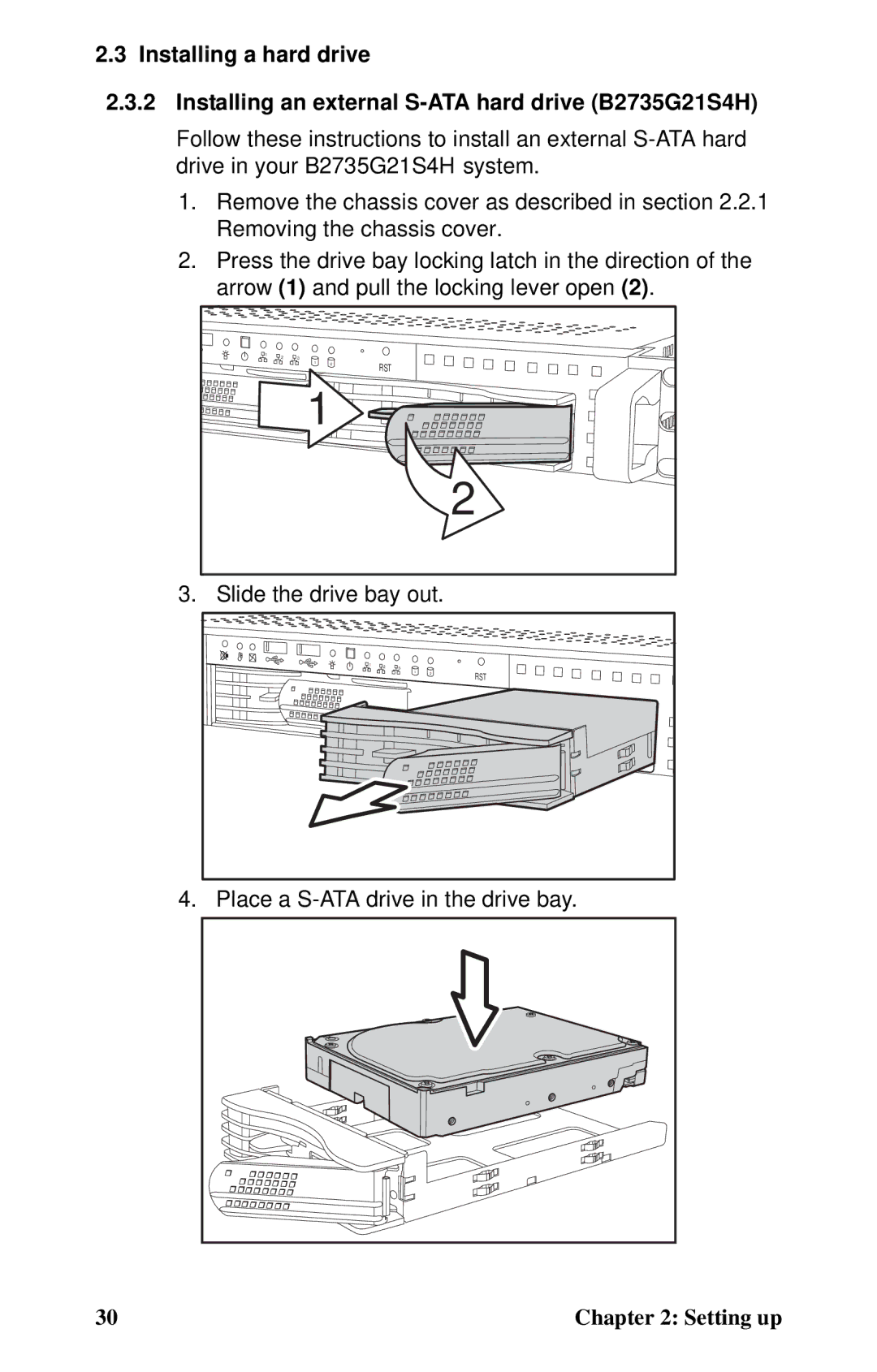 Tyan Computer B2735 user manual Slide the drive bay out 