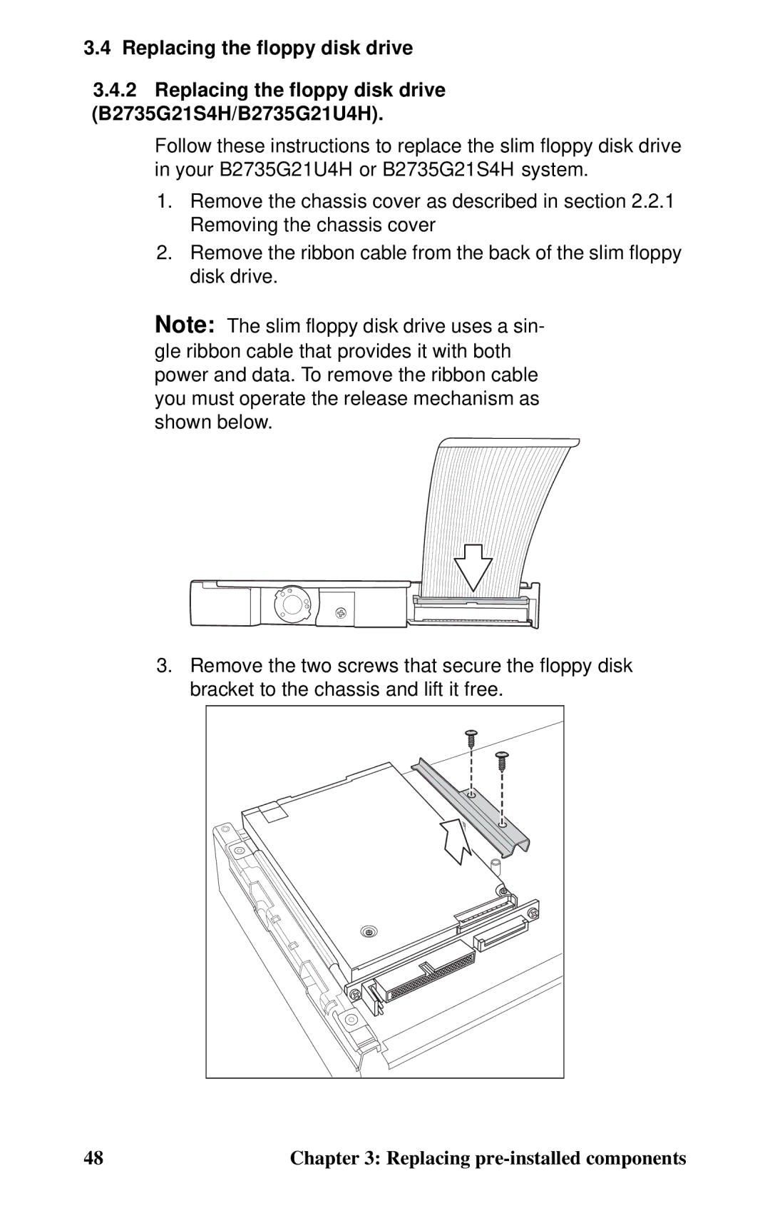 Tyan Computer B2735 user manual Replacing pre-installed components 