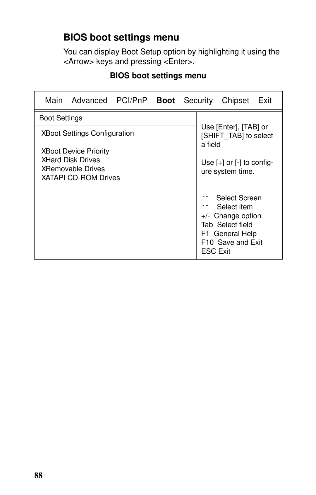 Tyan Computer B2735 user manual Bios boot settings menu 