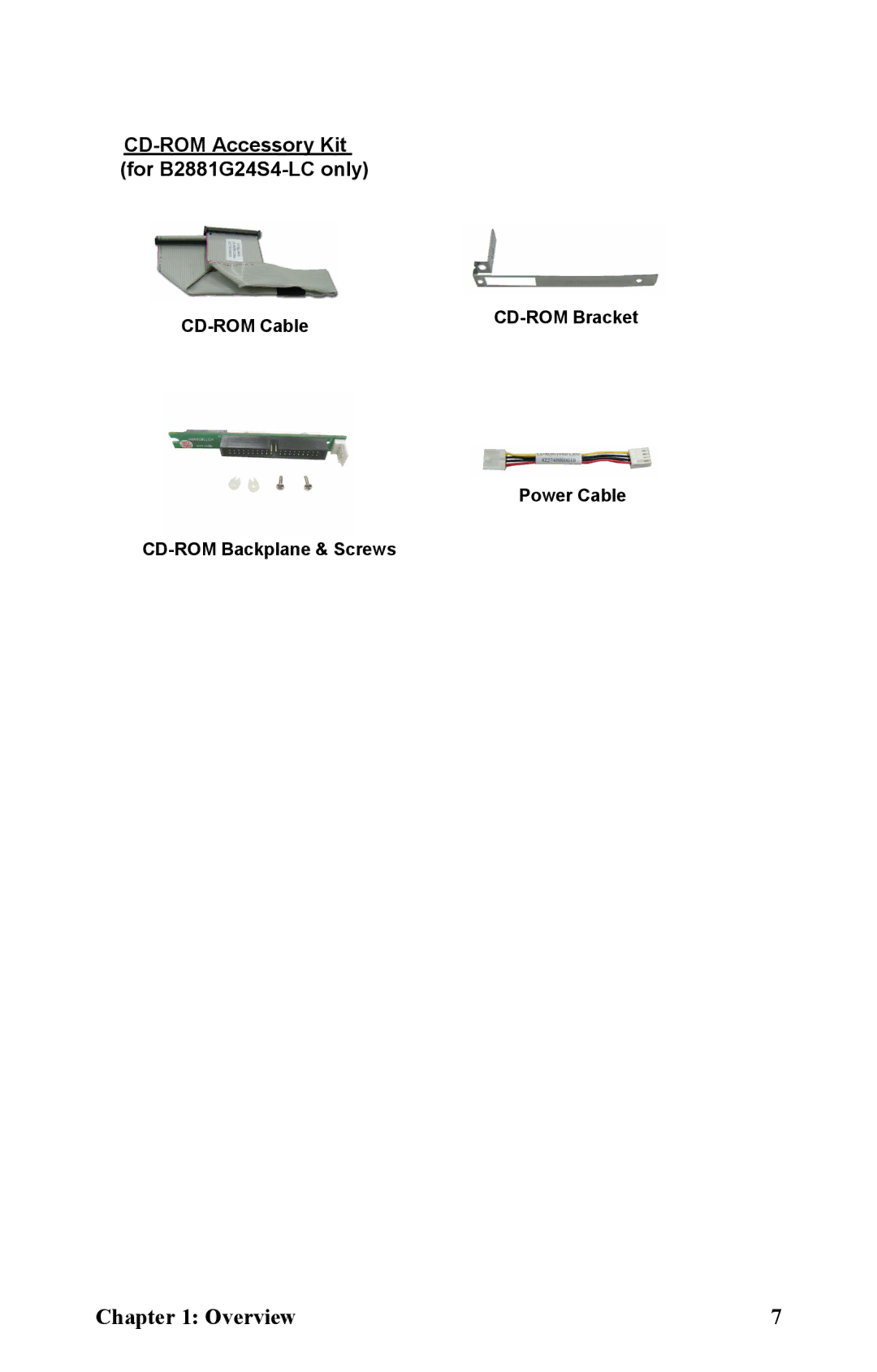 Tyan Computer manual CD-ROM Accessory Kit for B2881G24S4-LC only 