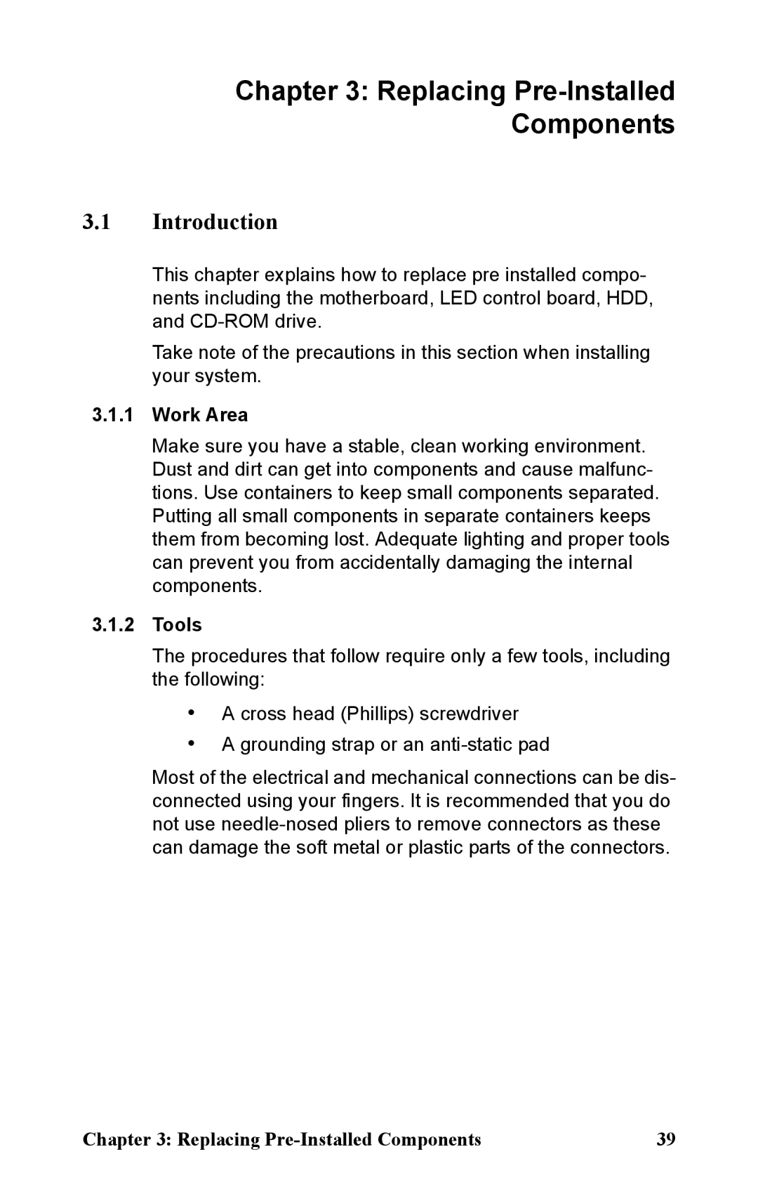 Tyan Computer B2881 manual Replacing Pre-Installed Components, Introduction 