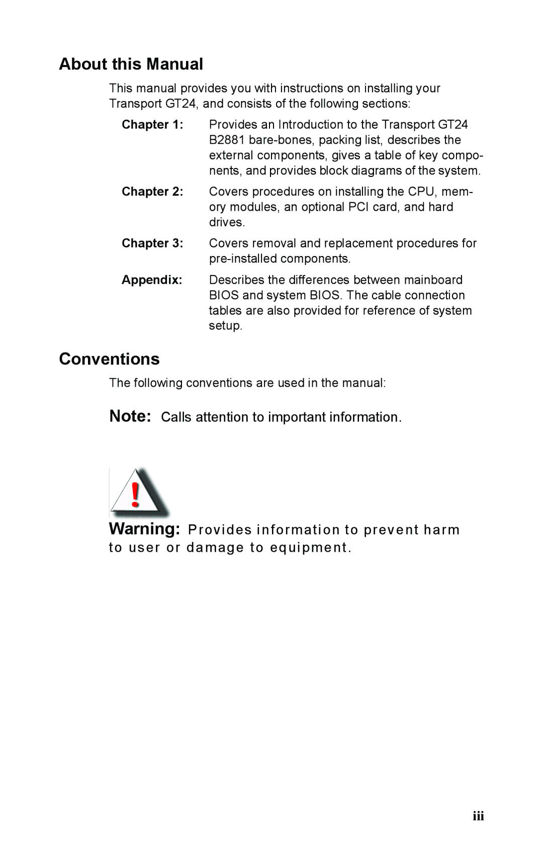 Tyan Computer B2881 manual Conventions 