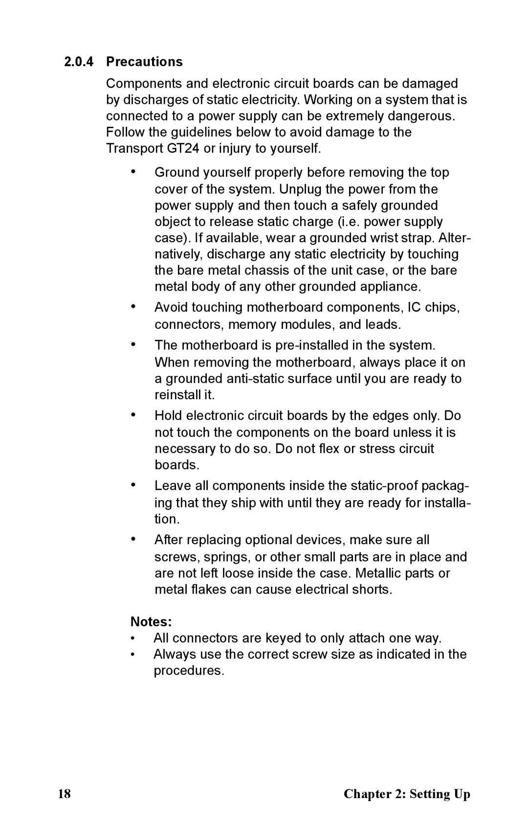 Tyan Computer B2891 manual Precautions 