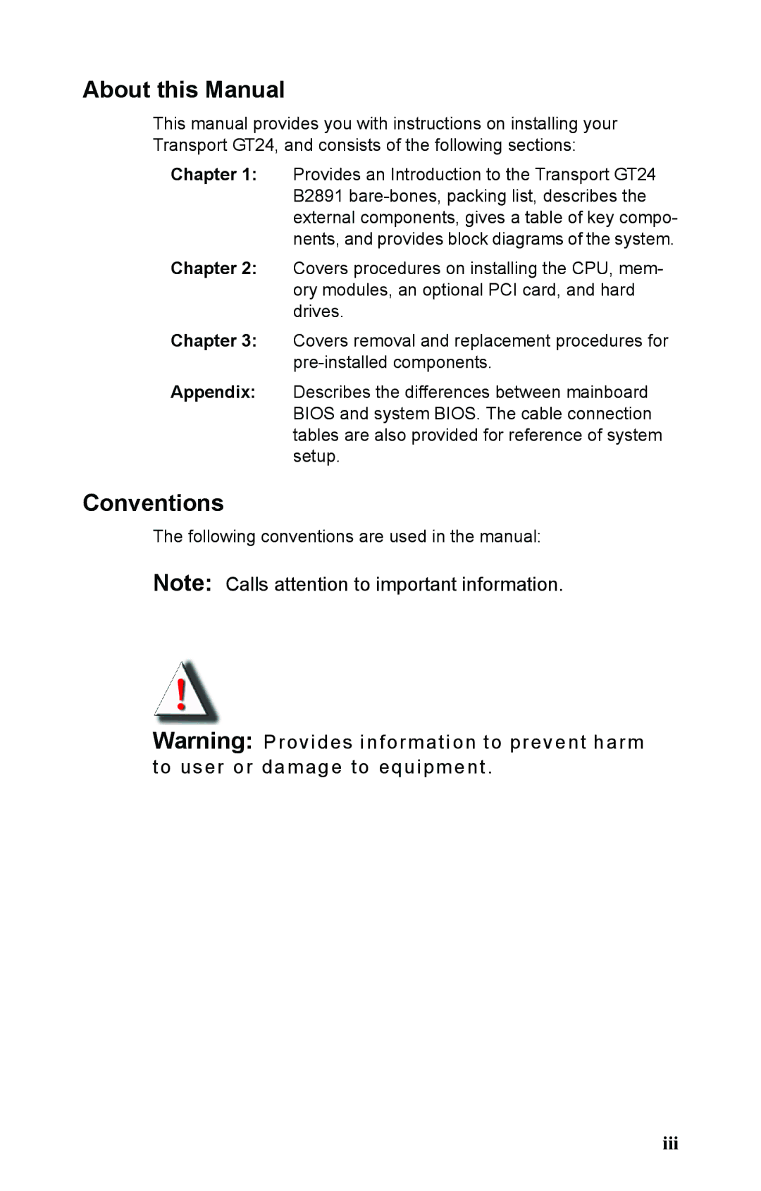 Tyan Computer B2891 manual Conventions 