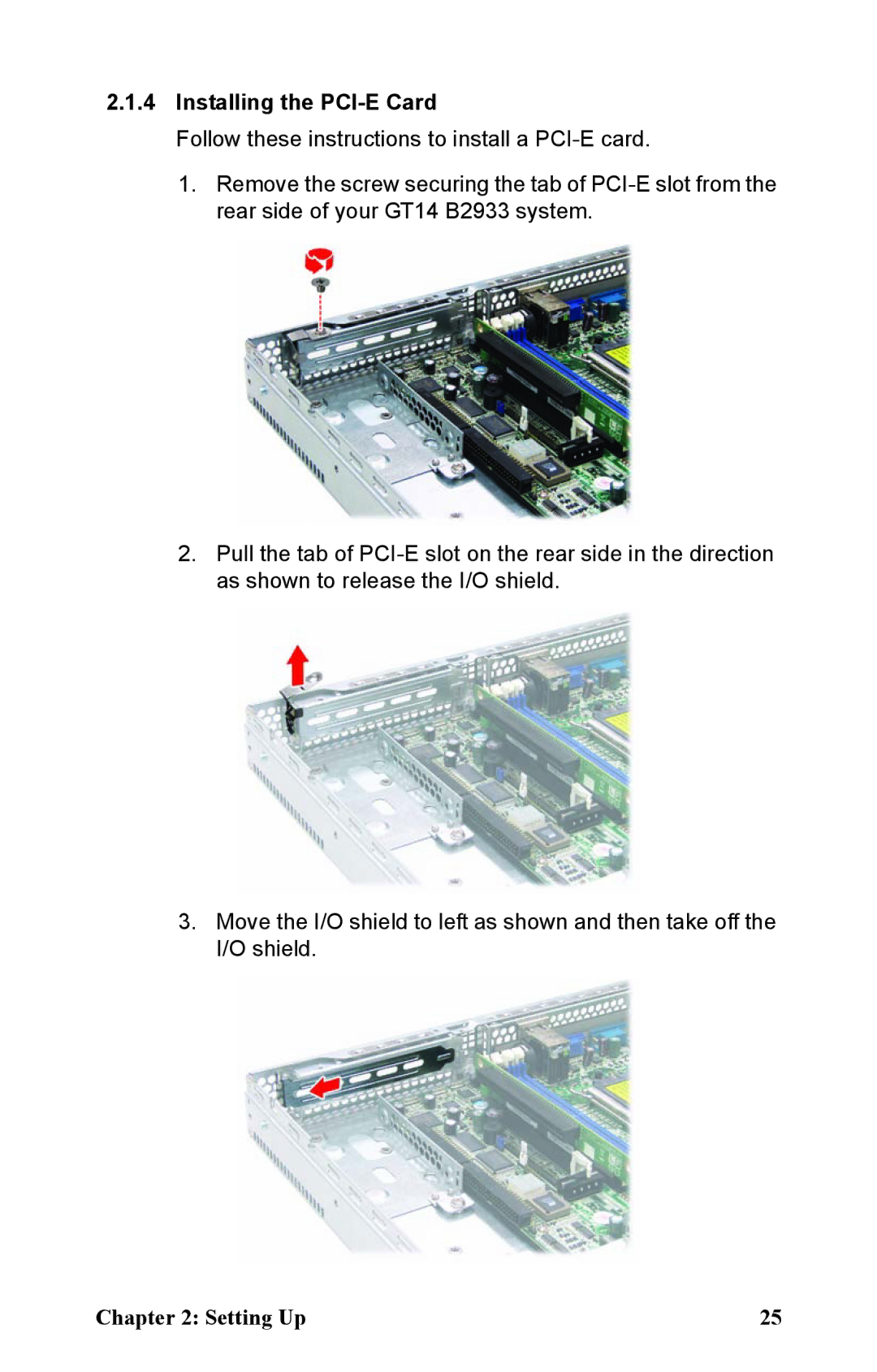 Tyan Computer B2933 manual Installing the PCI-E Card 