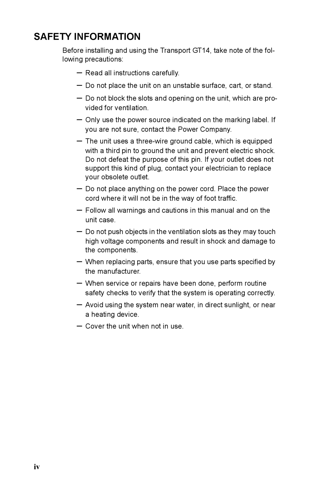 Tyan Computer B2933 manual Safety Information 