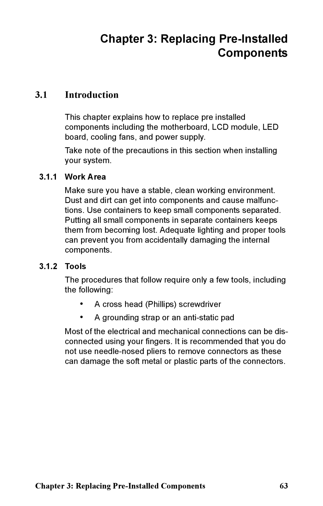 Tyan Computer B2933 manual Replacing Pre-Installed Components, Introduction 