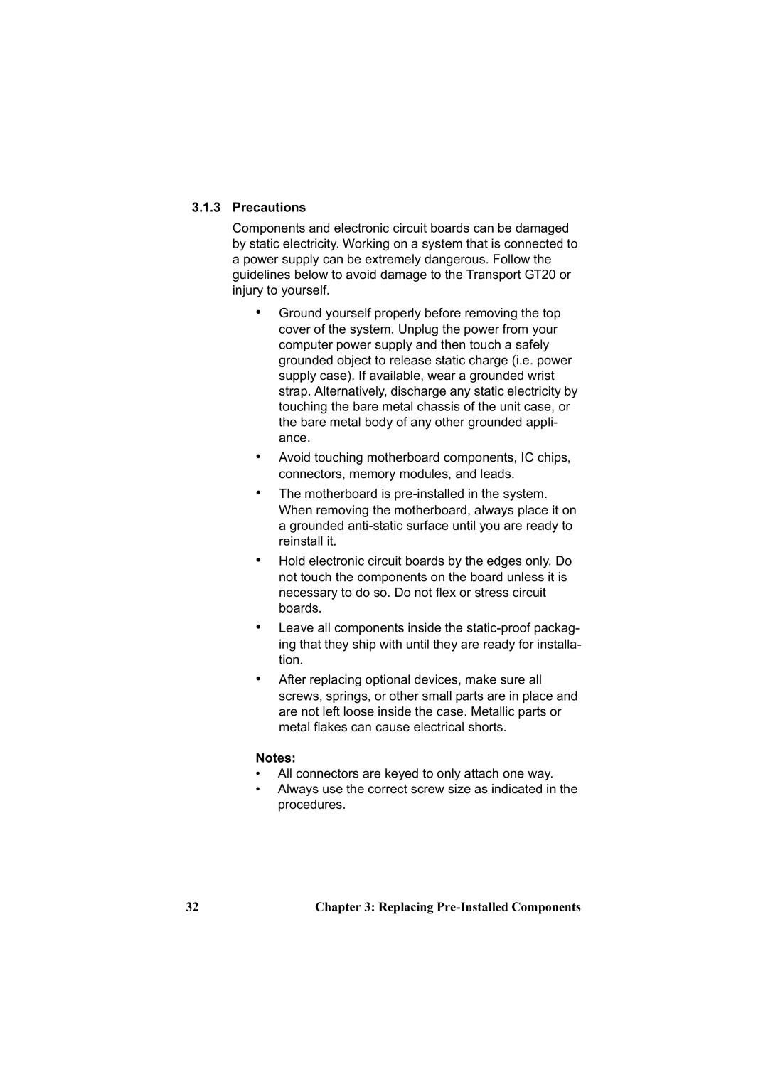 Tyan Computer B3970-U manual Replacing Pre-Installed Components 