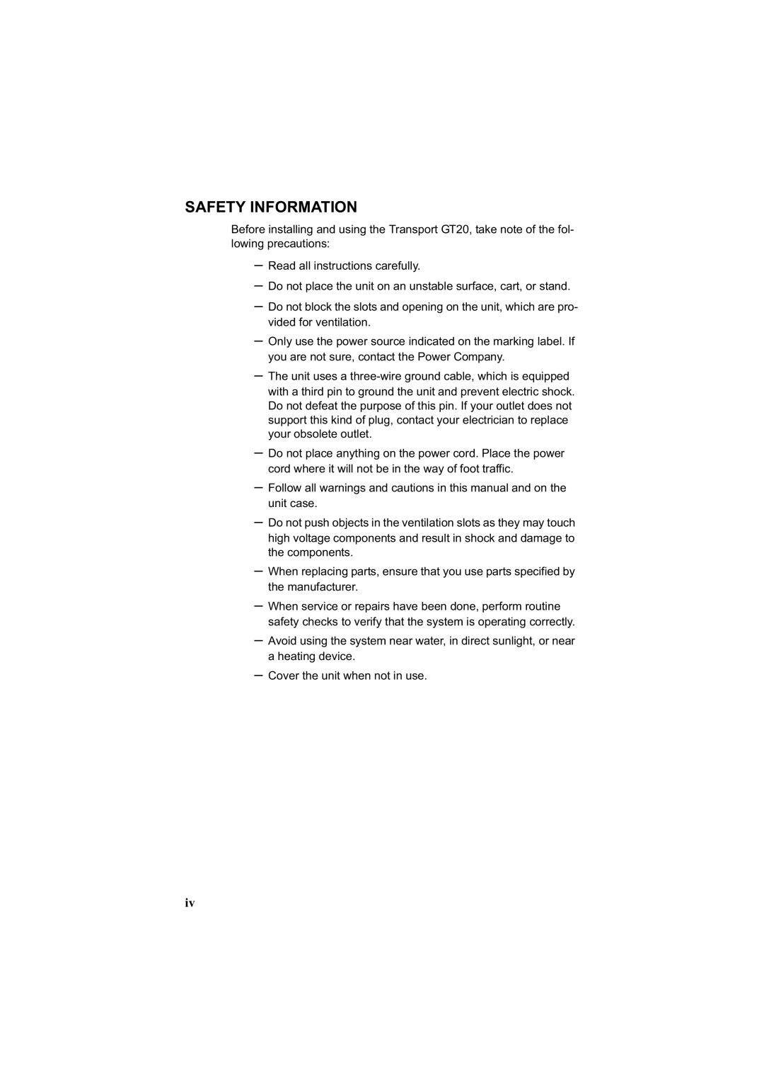 Tyan Computer B3970-U manual Safety Information 