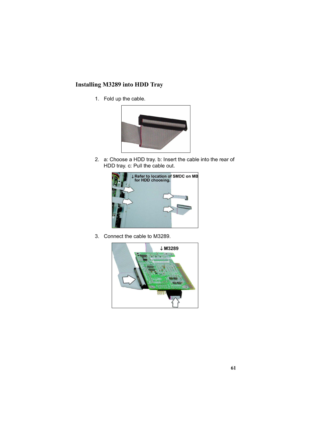 Tyan Computer B3970-U manual Installing M3289 into HDD Tray 