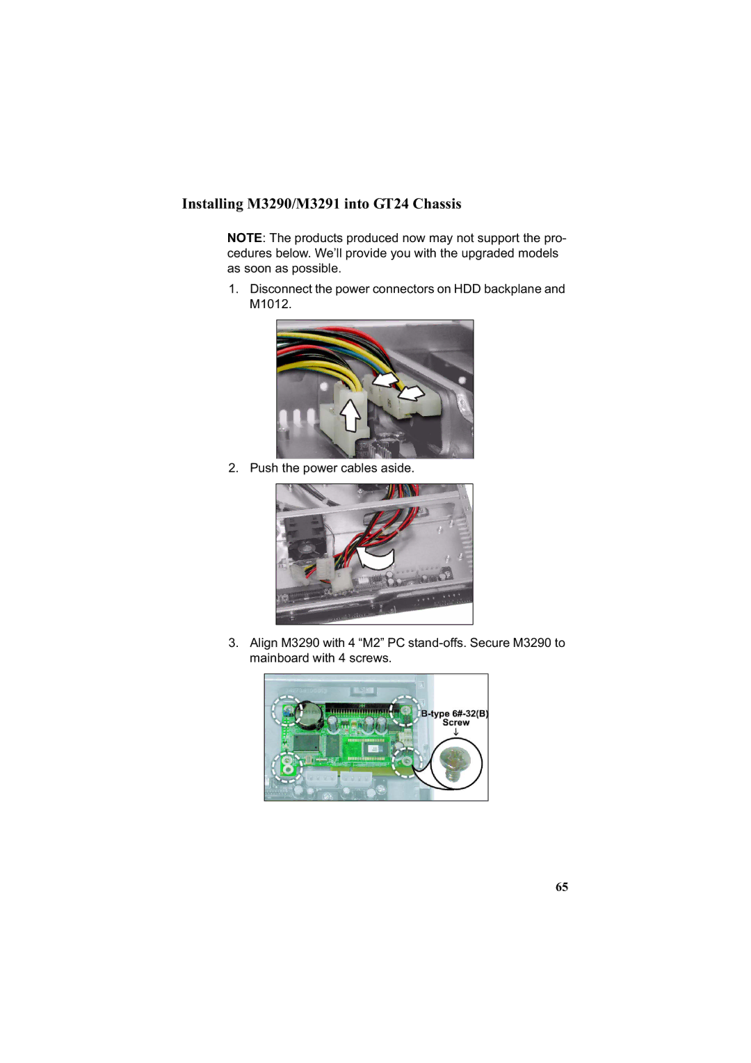 Tyan Computer B3970-U manual Installing M3290/M3291 into GT24 Chassis 