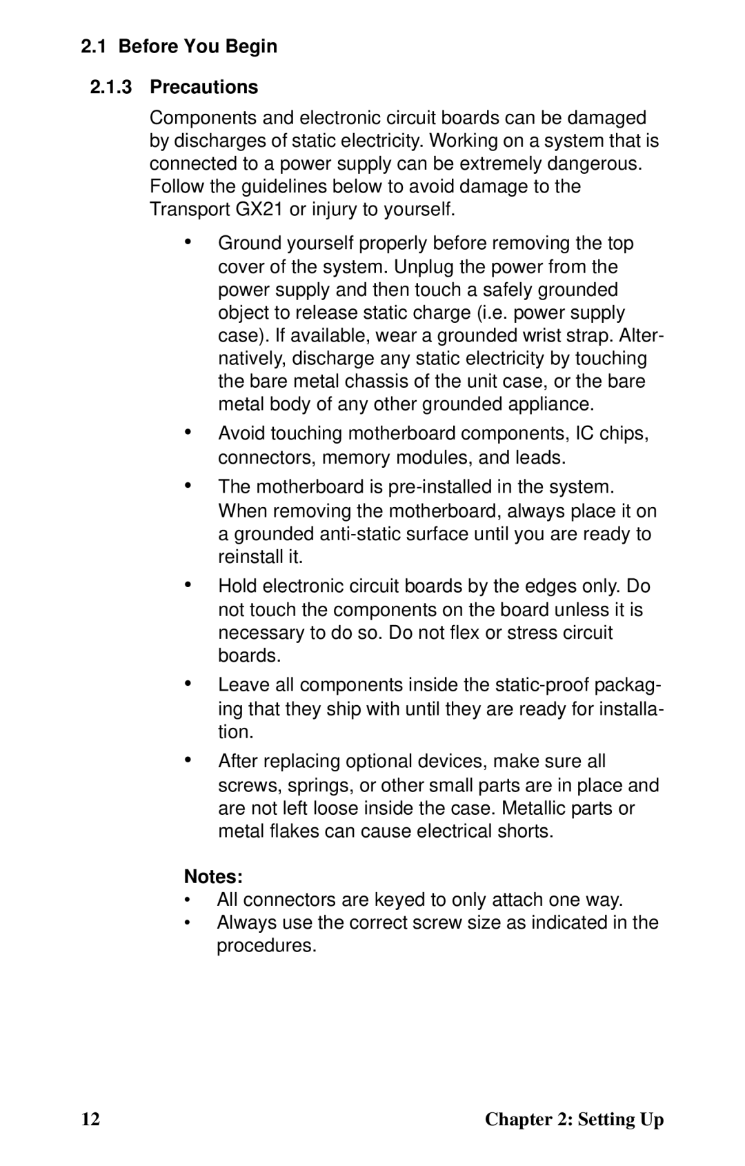 Tyan Computer B5102, GX21 manual Before You Begin Precautions 