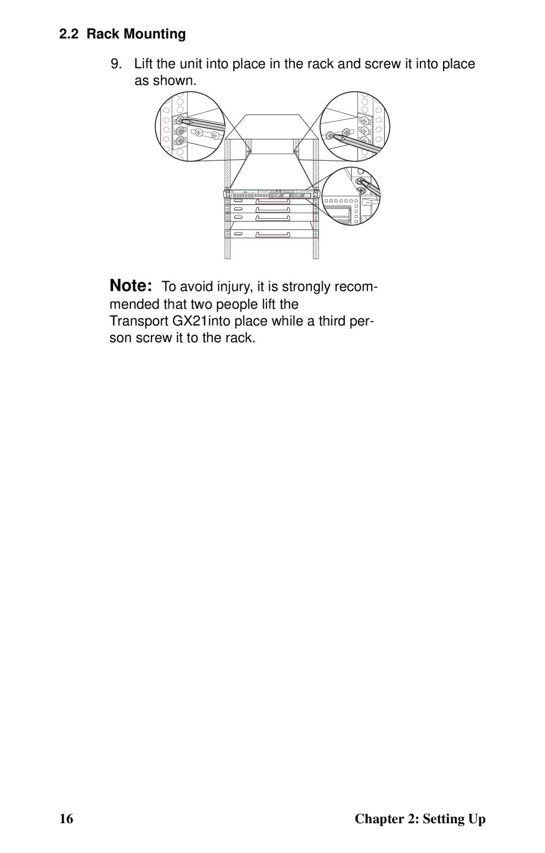 Tyan Computer B5102, GX21 manual Rack Mounting 