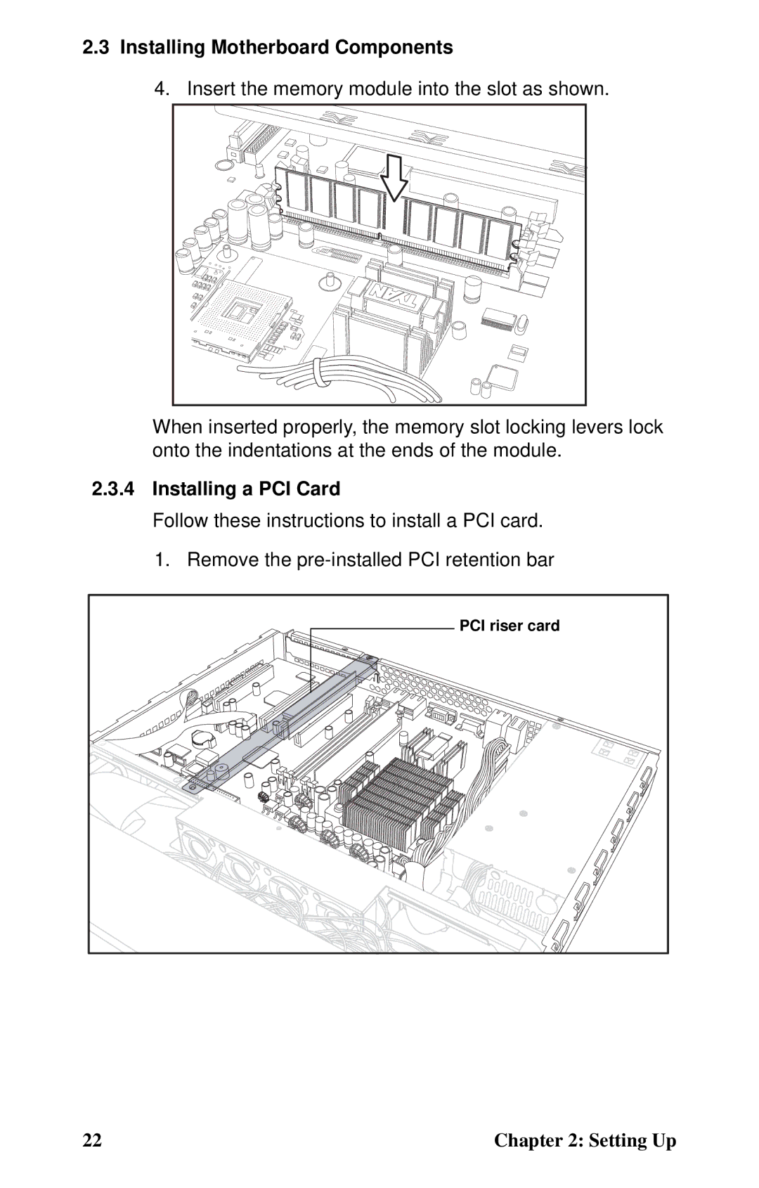 Tyan Computer B5102, GX21 manual Installing a PCI Card 