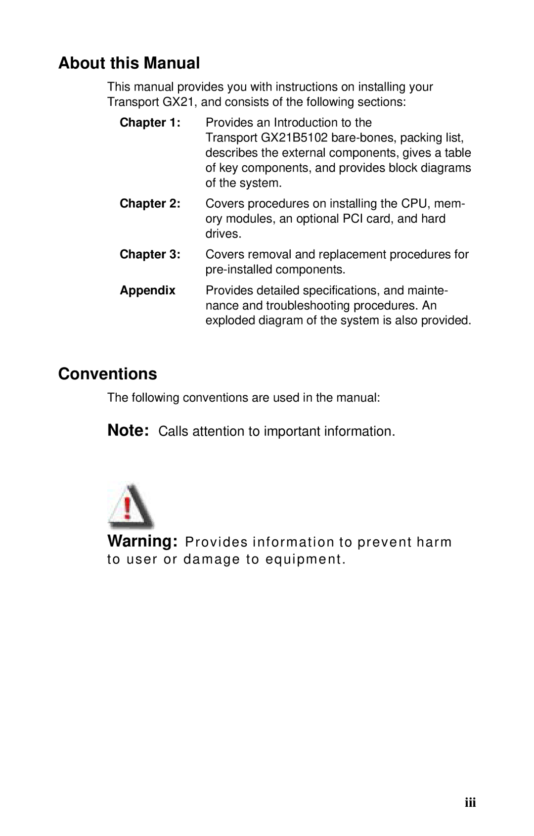 Tyan Computer GX21, B5102 manual About this Manual, Conventions 