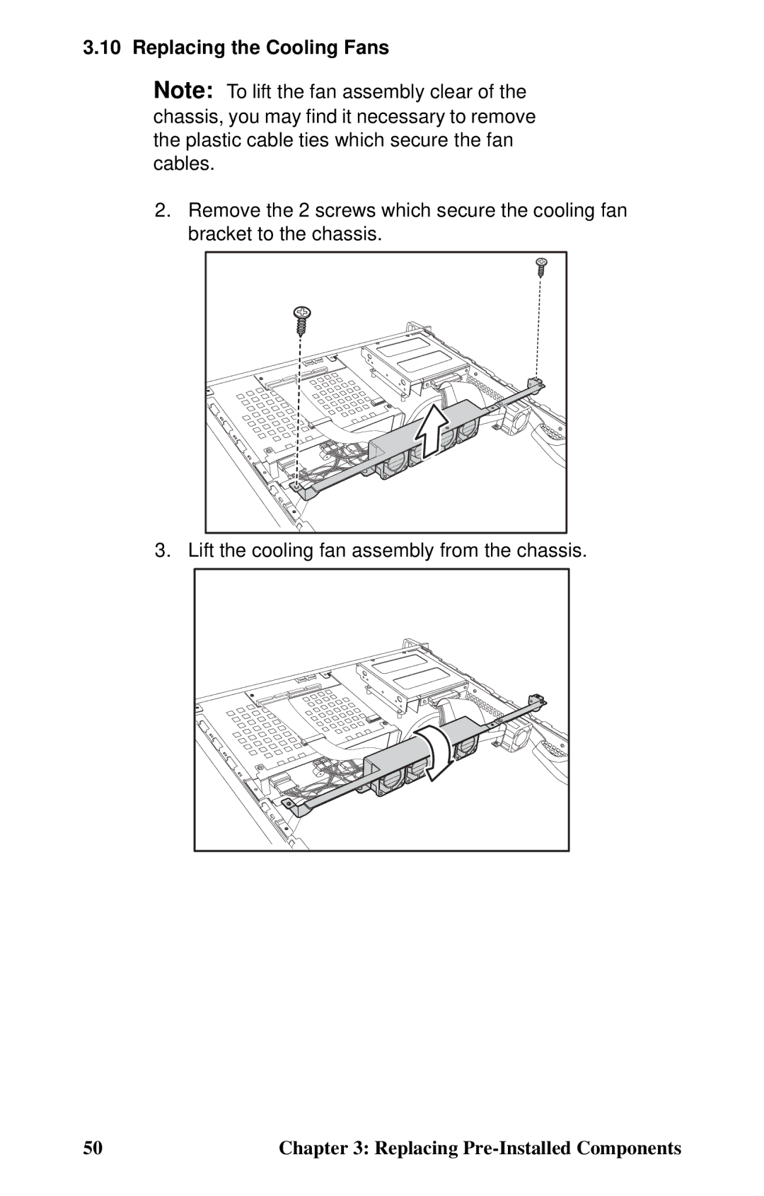 Tyan Computer B5102, GX21 manual Replacing the Cooling Fans 