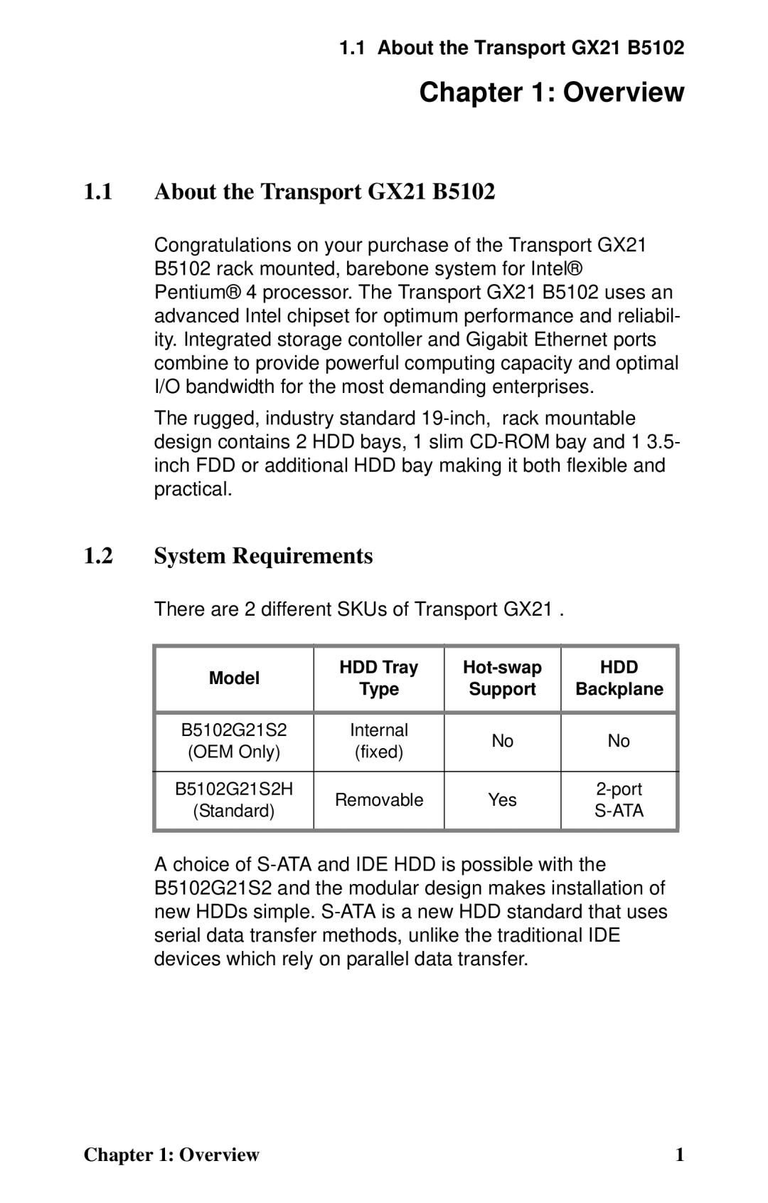 Tyan Computer manual Overview, About the Transport GX21 B5102, System Requirements 