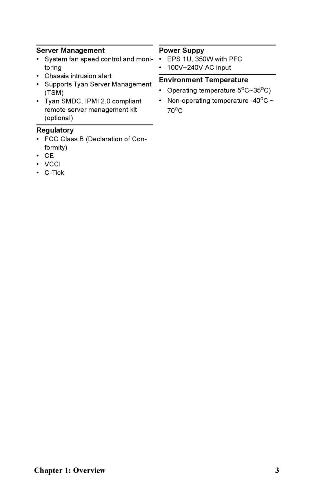 Tyan Computer B5161 manual Regulatory 