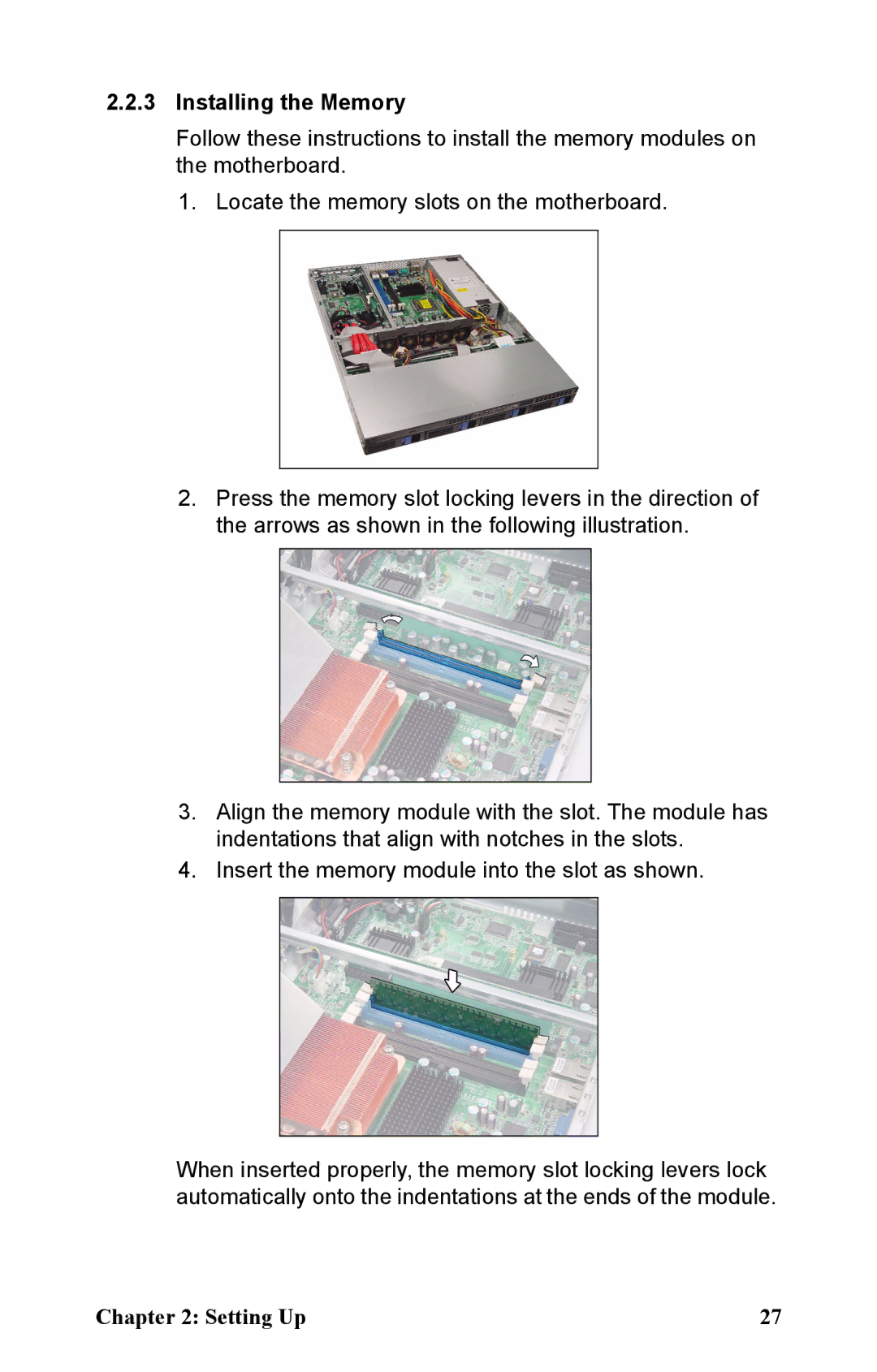 Tyan Computer B5161 manual Installing the Memory 