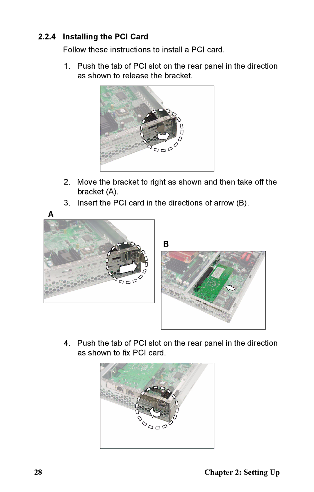 Tyan Computer B5161 manual Installing the PCI Card 