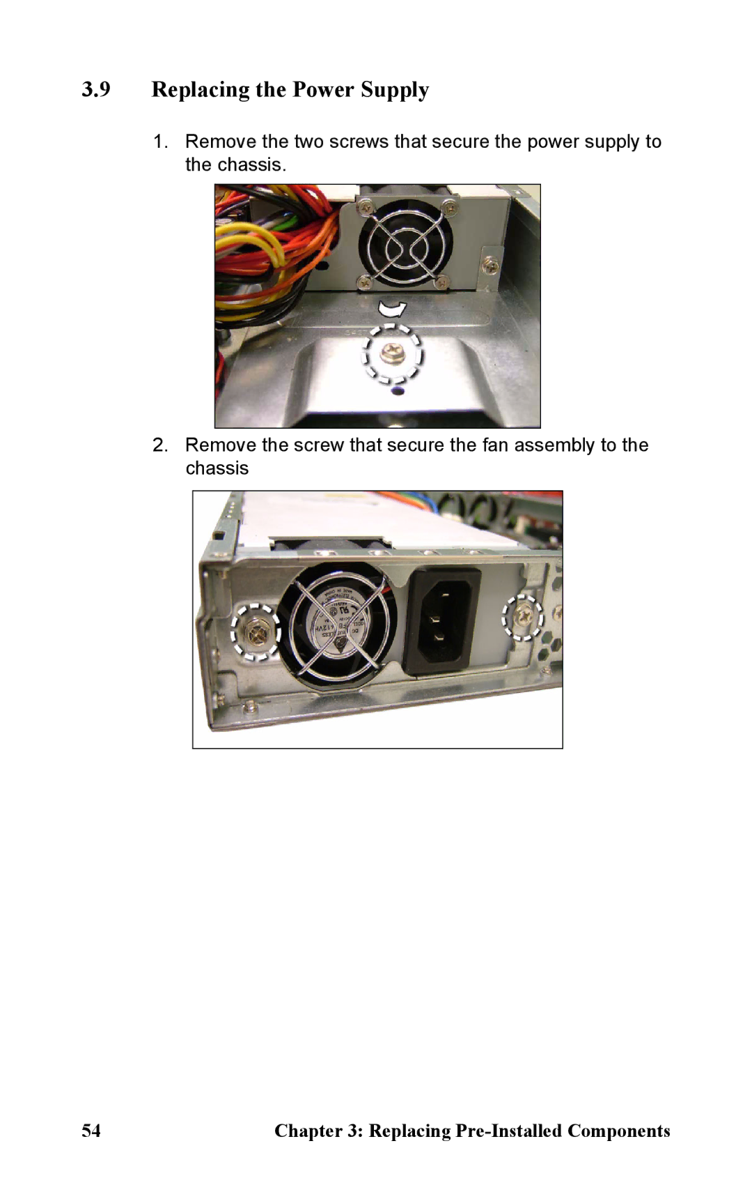 Tyan Computer B5161 manual Replacing the Power Supply 