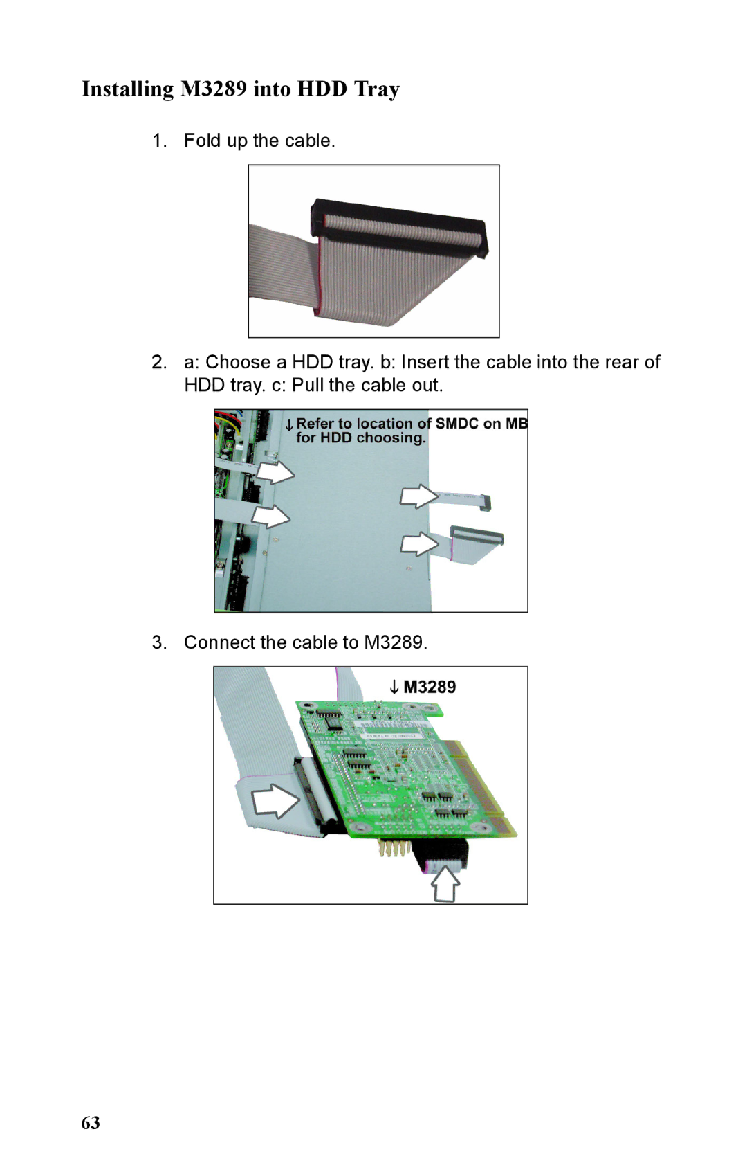 Tyan Computer B5161 manual Installing M3289 into HDD Tray 