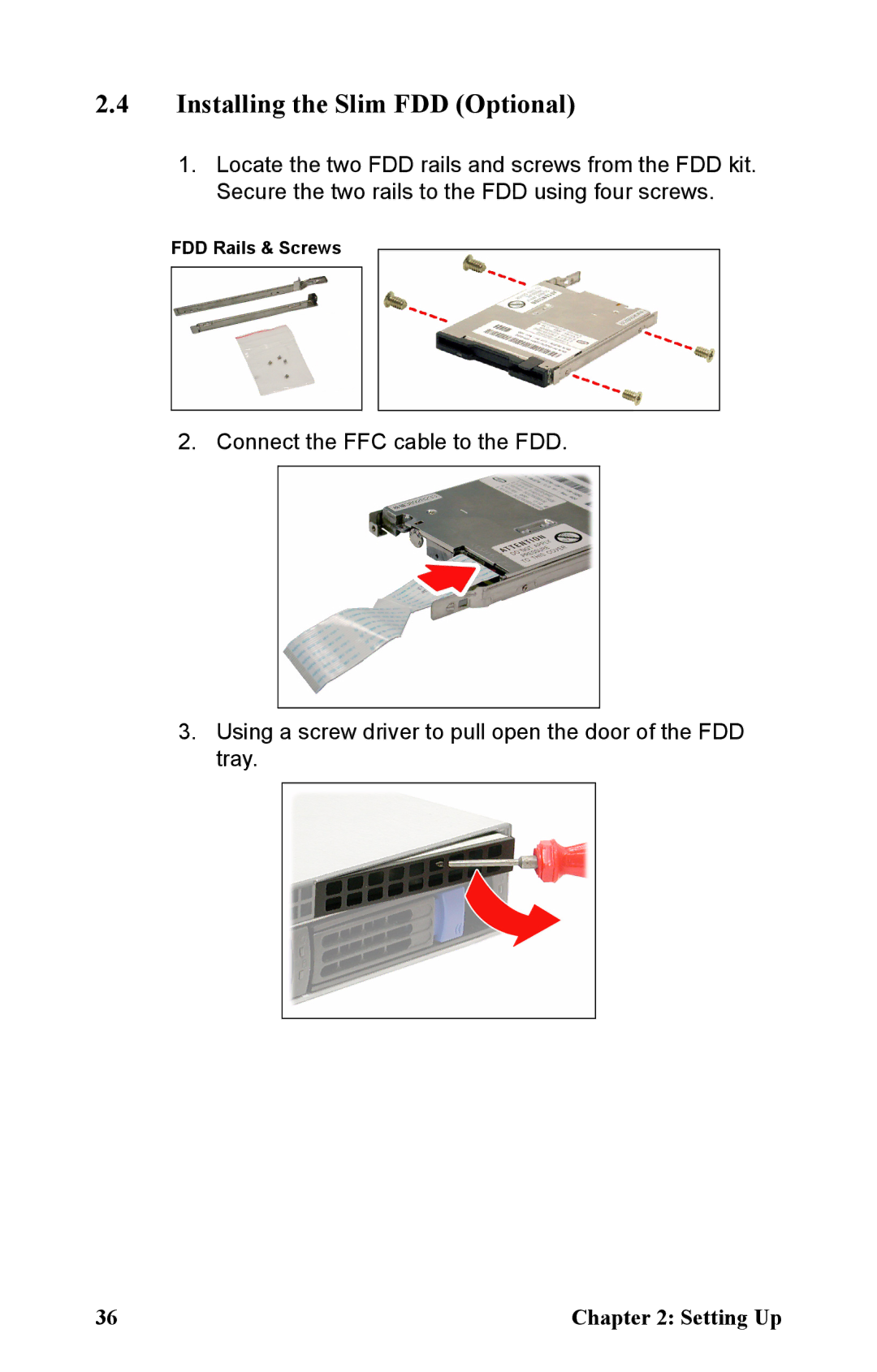 Tyan Computer B5381 manual Installing the Slim FDD Optional 